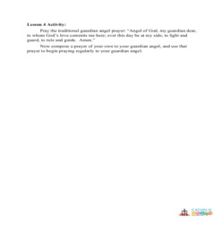 Creation and the Angels - Activity